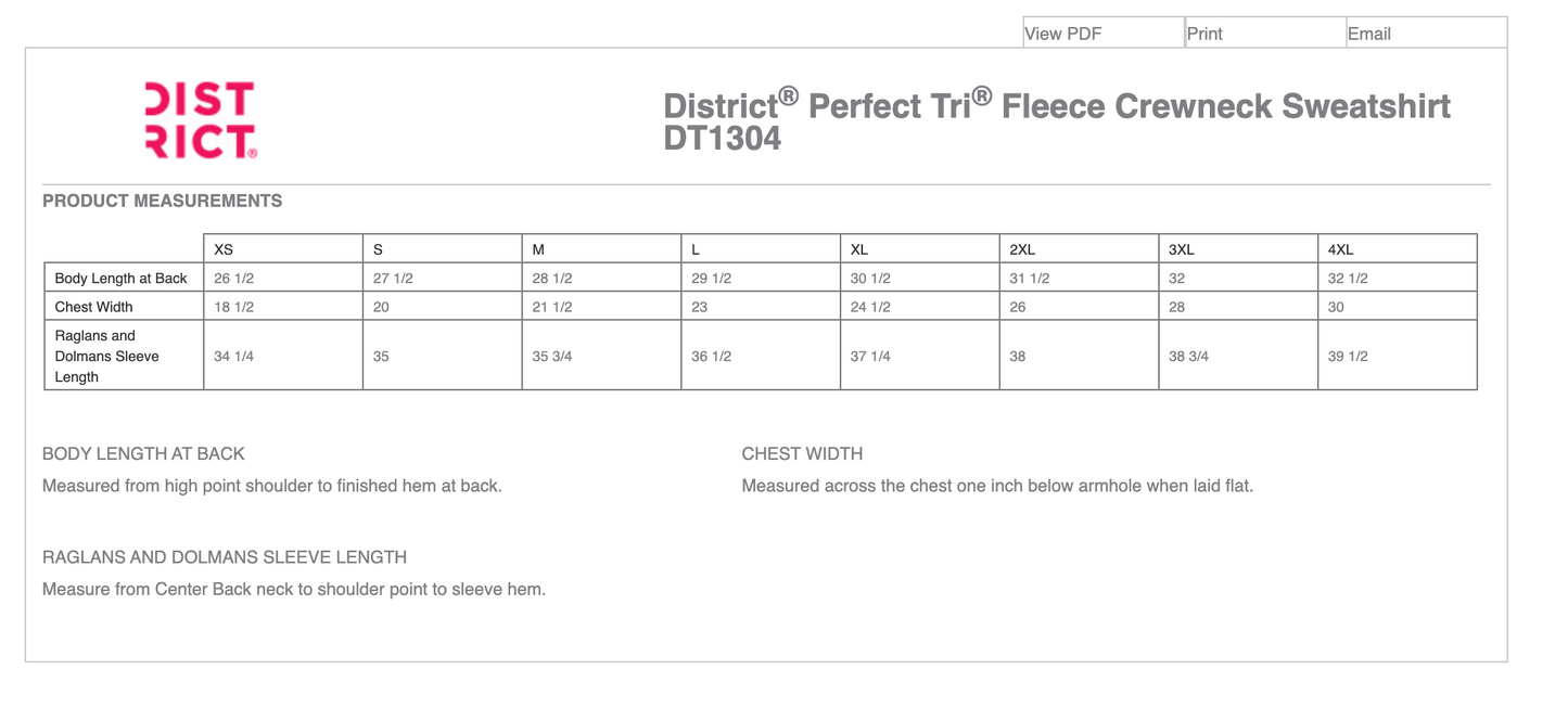 District® Perfect Tri® Fleece Crewneck Sweatshirt