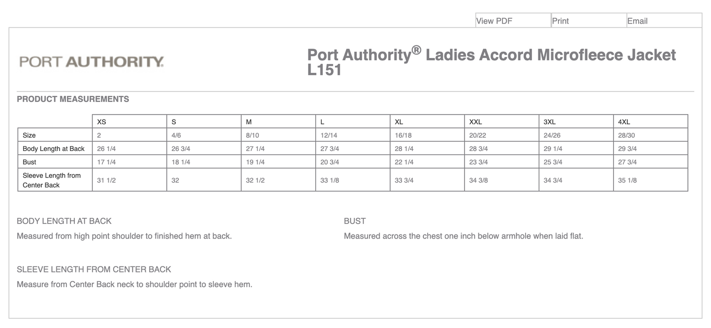 Port Authority® Ladies Accord Microfleece Jacket