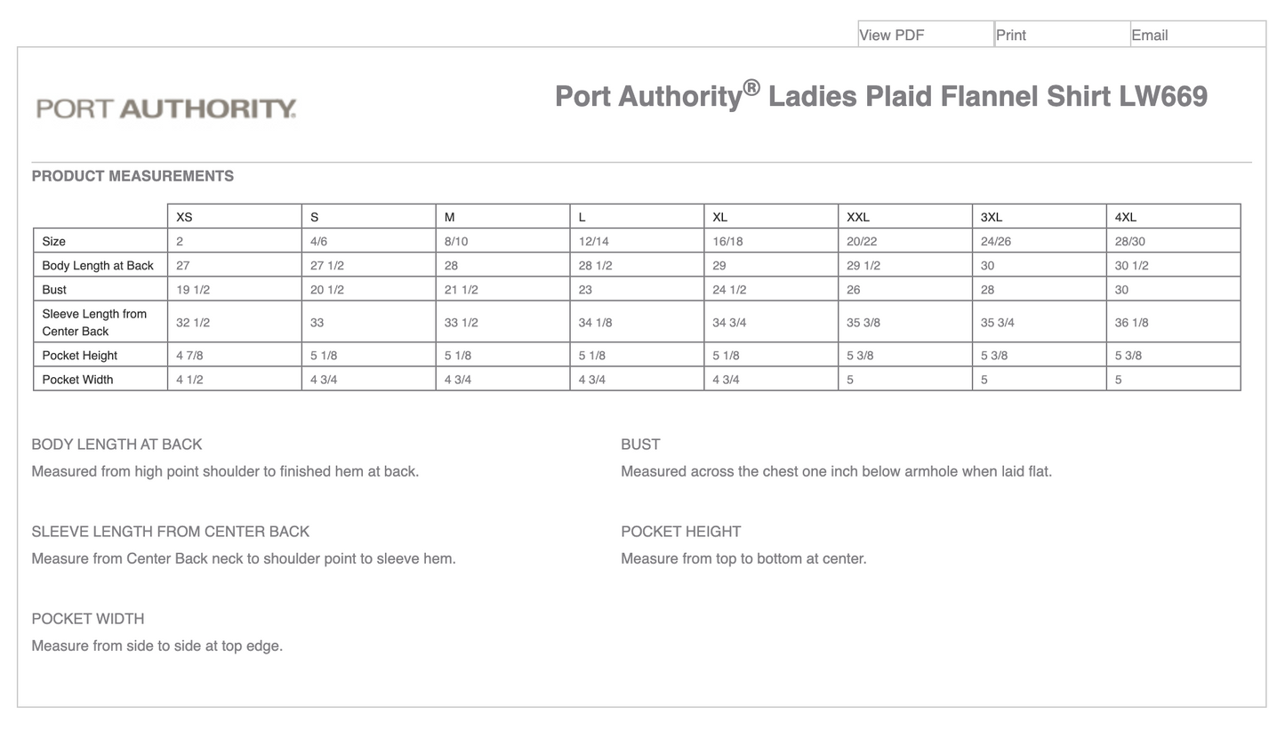 Port Authority® Ladies Plaid Flannel Shirt