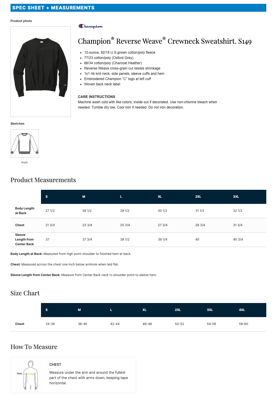 Champion Unisex Reverse Weave® Crewneck Sweatshirt