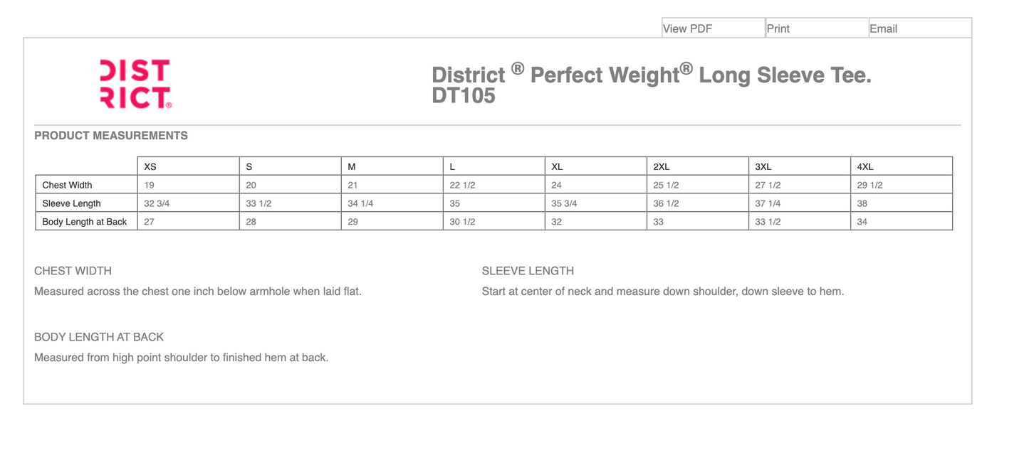 District ® Perfect Weight ® Long Sleeve Tee