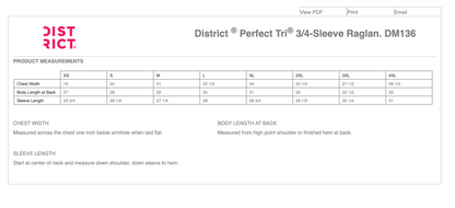 District ® Perfect Tri ® 3/4-Sleeve Raglan