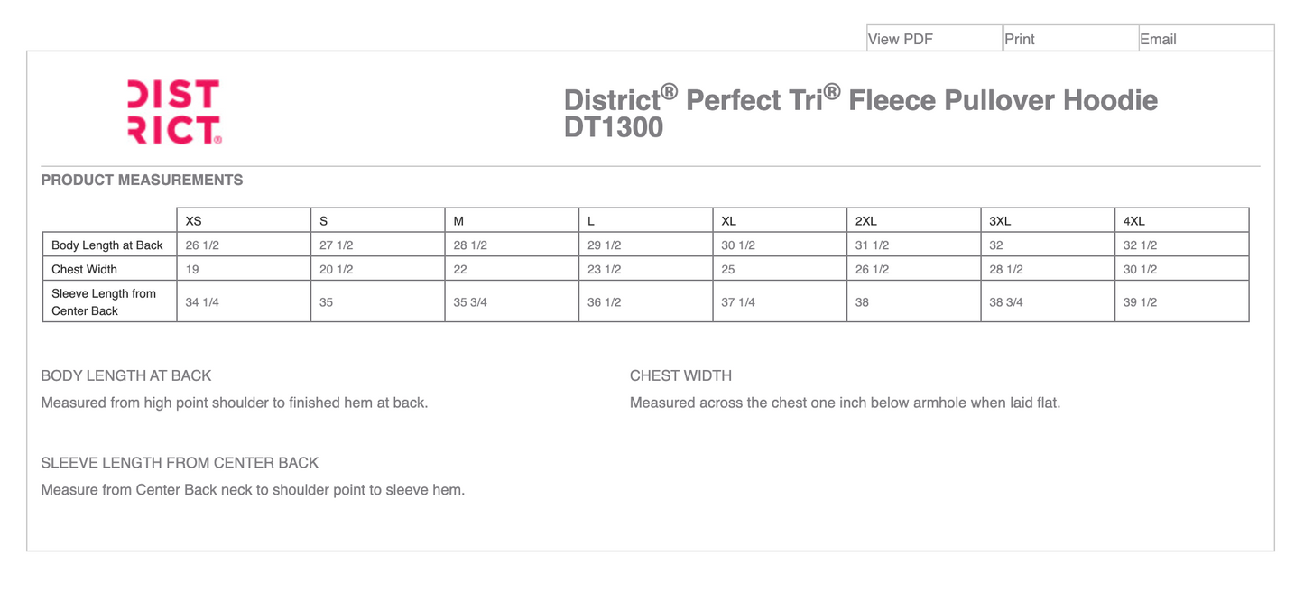 District® Perfect Tri® Fleece Pullover Hoodie