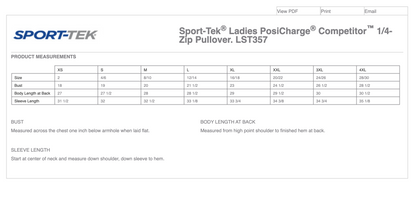 Sport-Tek® Ladies PosiCharge® CompetitorTM 1/4-Zip Pullover