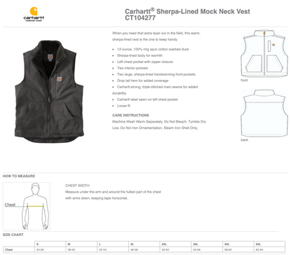 Carhartt® Sherpa-Lined Mock Neck Vest