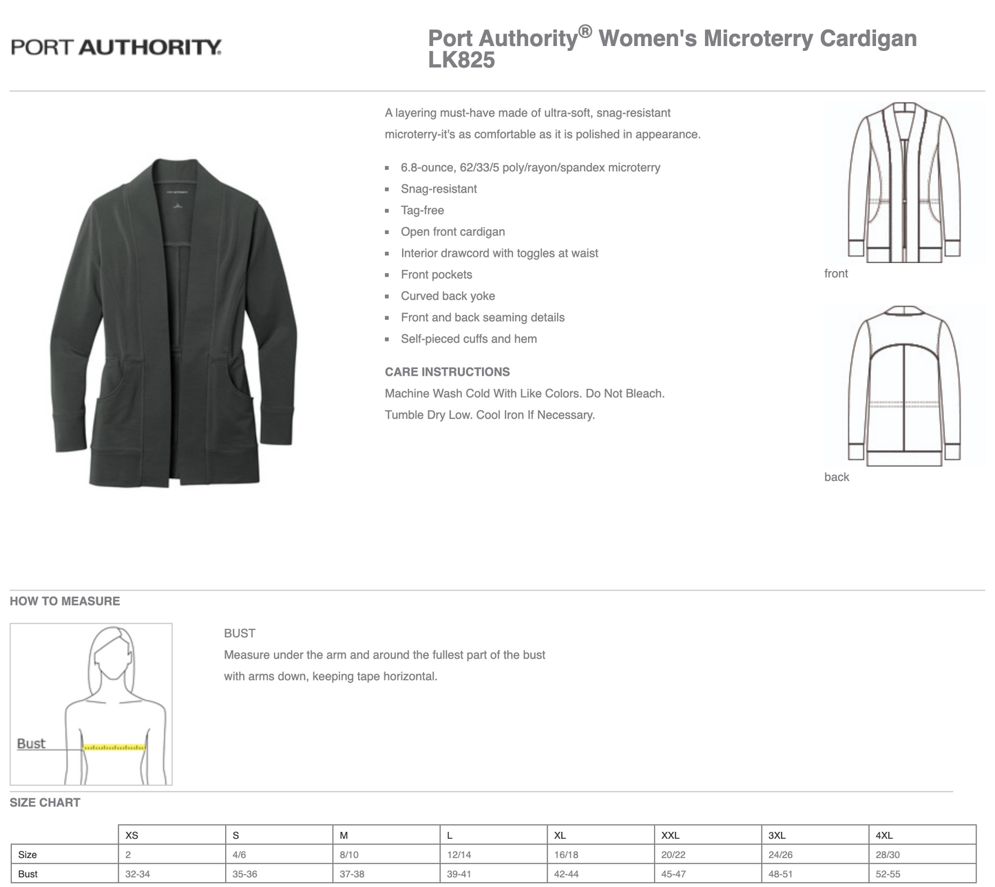 Port Authority® Women's Microterry Cardigan