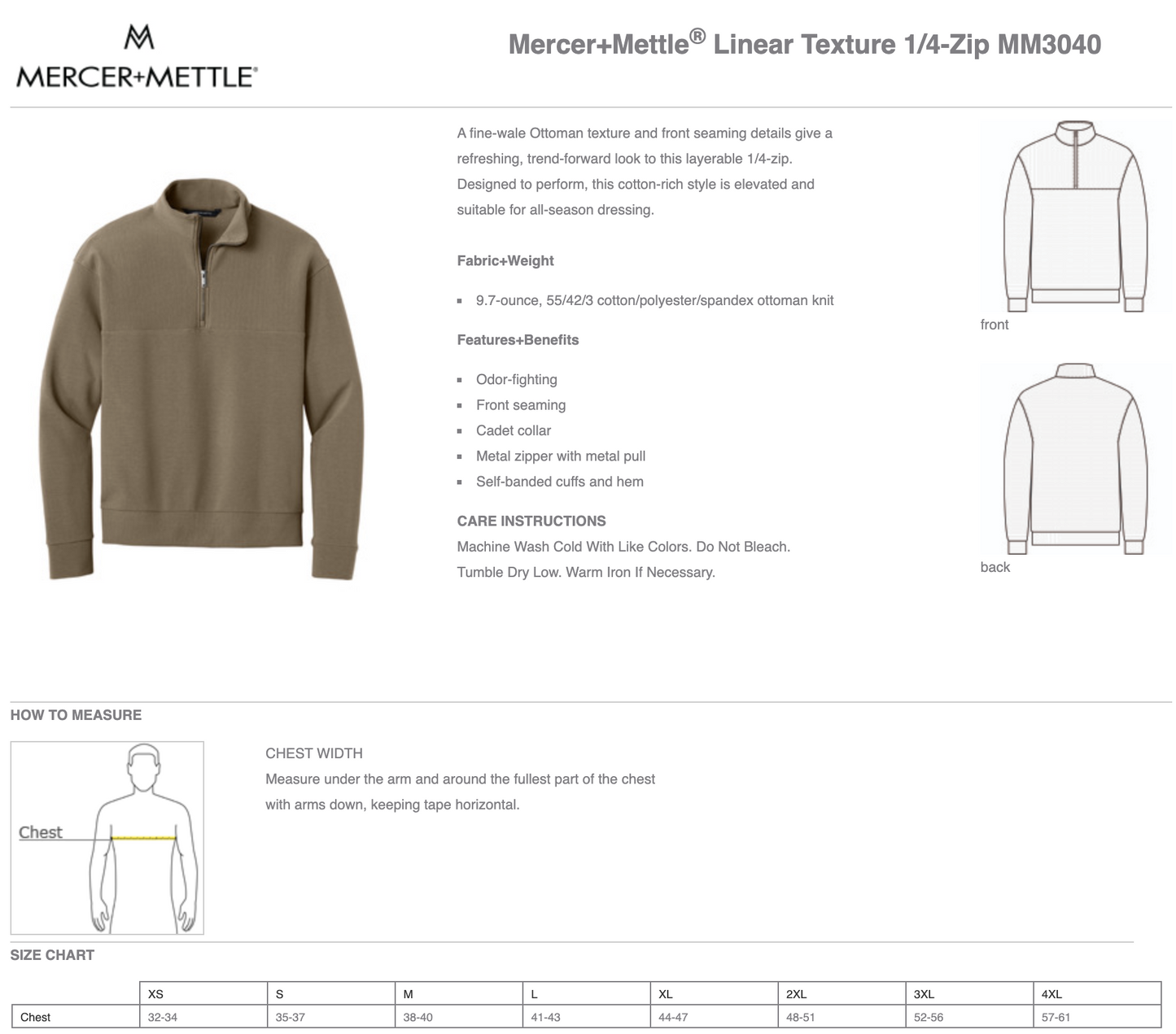 Mercer+Mettle® Linear Texture 1/4-Zip