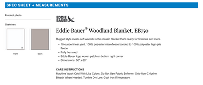 Eddie Bauer® Woodland Blanket