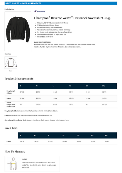 Champion Unisex Reverse Weave® Crewneck Sweatshirt